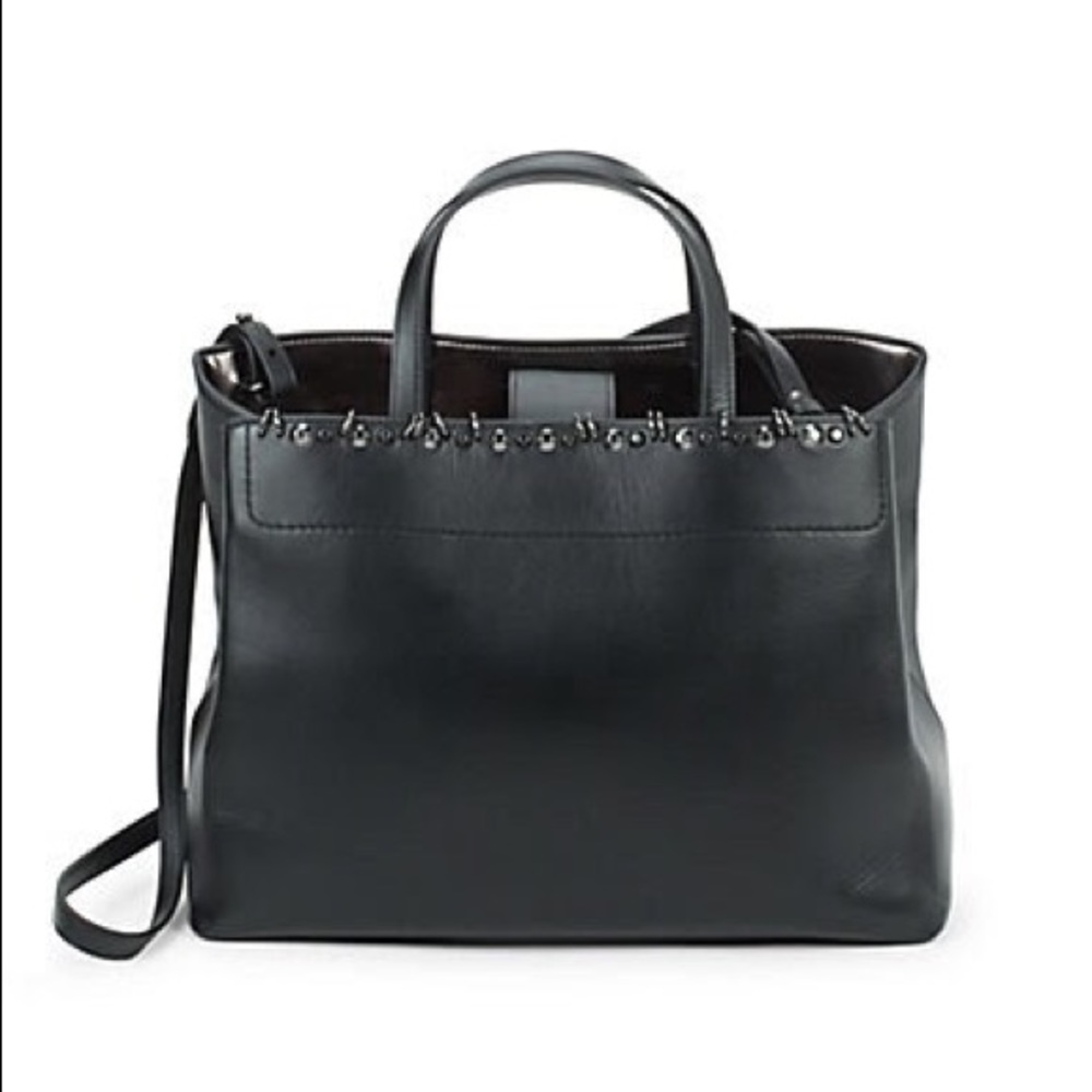 Stuart Weitzman Studded Leather Tote Bag